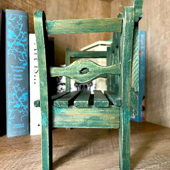 Park bench picture frame in green π - Picture 3 of 6